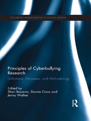 cover image of Principles of Cyberbullying Research